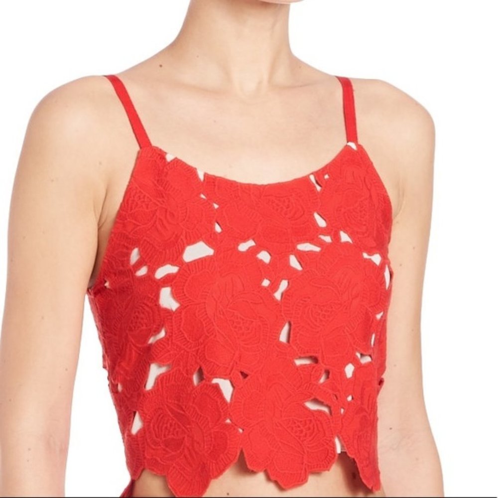 Alice + Olivia Alanis Rose Crop Top
